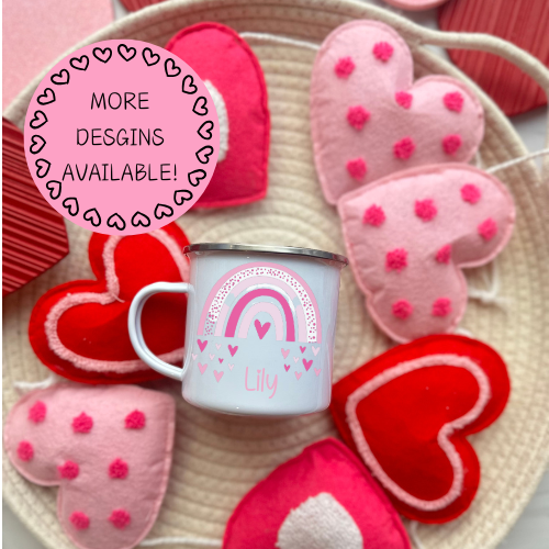 Kid Valentine's Day Camping Mug
