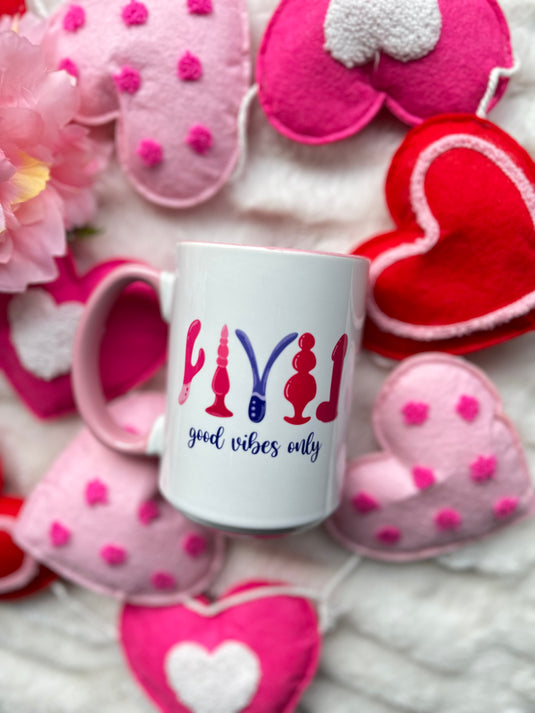 Good "Vibes" Only Adult Coffee Mug