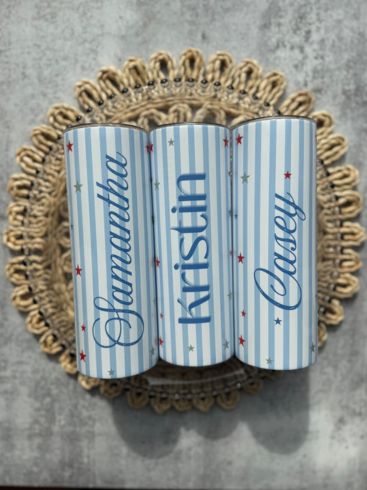 Custom 4th of July Name Tumbler