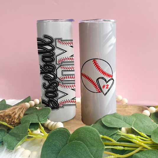 Baseball Mom Tumbler with Player Number(s)