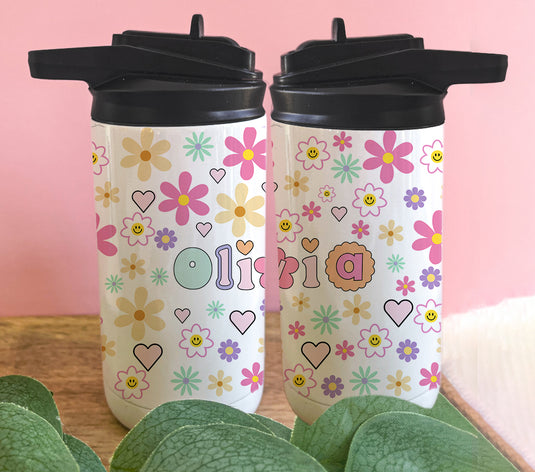 Toddler Tumbler with Spring Flowers