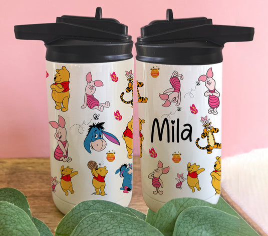 Toddler Tumbler with Cute Crop Top Bear