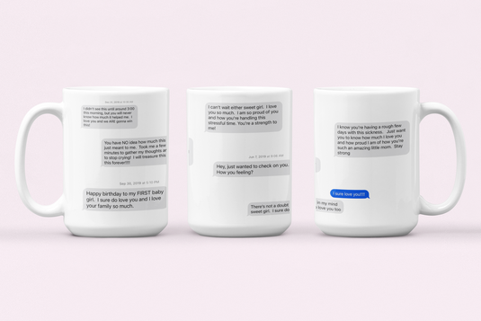 Custom Text Mesage Cup (Choose Your Color)