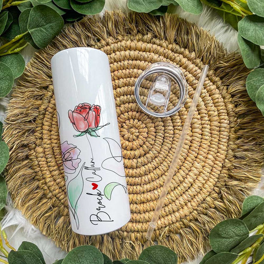 Custom Floral Tumbler