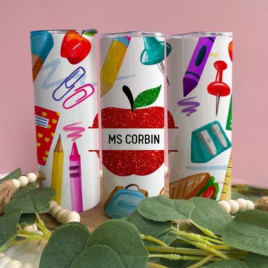 Custom Teacher Themed Accessories Tumbler