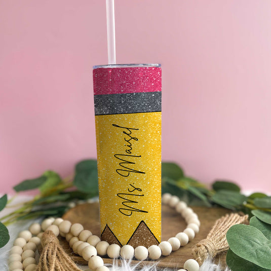 Custom Pencil Teacher Tumbler