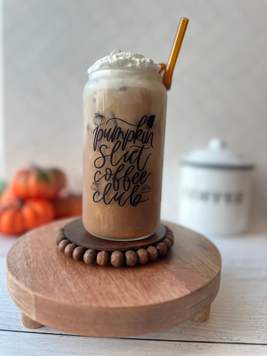 Pumpkin Slut Coffee Club Glass