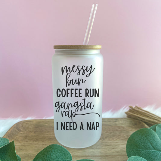 I Need A Nap Glass Can