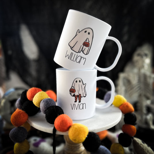 Custom Kids Ghost Halloween Mini Mug